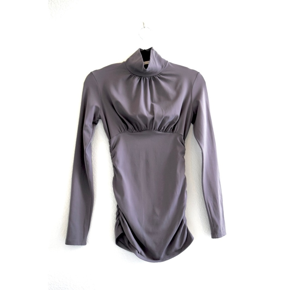 Susana Monaco Gray Turtleneck Top